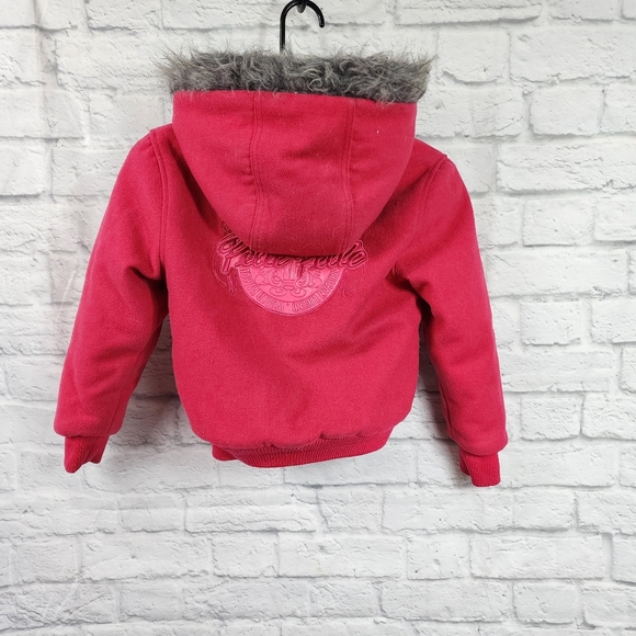 PellePelle Youth Fur Trim Hooded Wool Coat/Jacket in Discontinued Hot Pi… - Picture 13 of 13